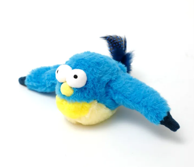 Interactive Bird & Fish Plush Cat Toy – Motion, Sound & Catnip
