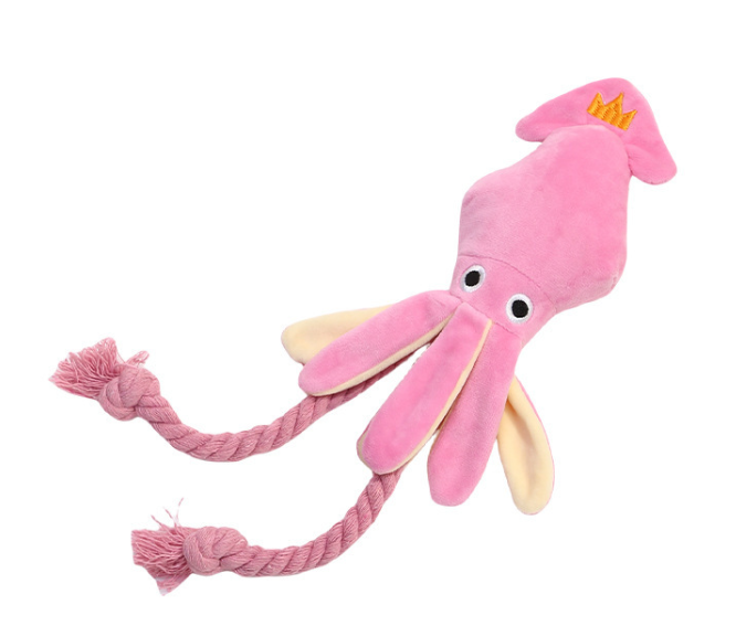 Squid Plush Dog Cat Chew Toy