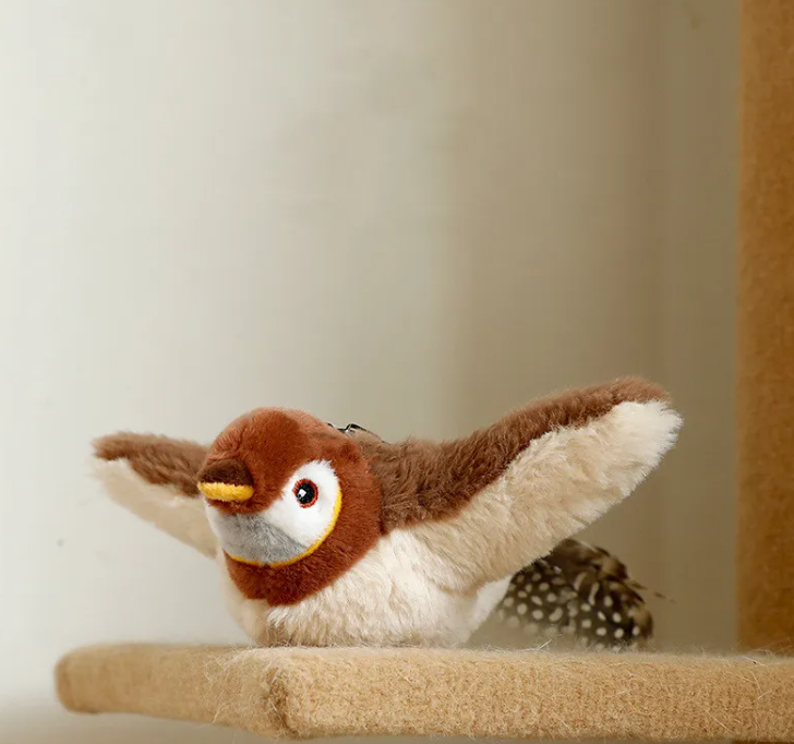 Interactive Bird & Fish Plush Cat Toy – Motion, Sound & Catnip