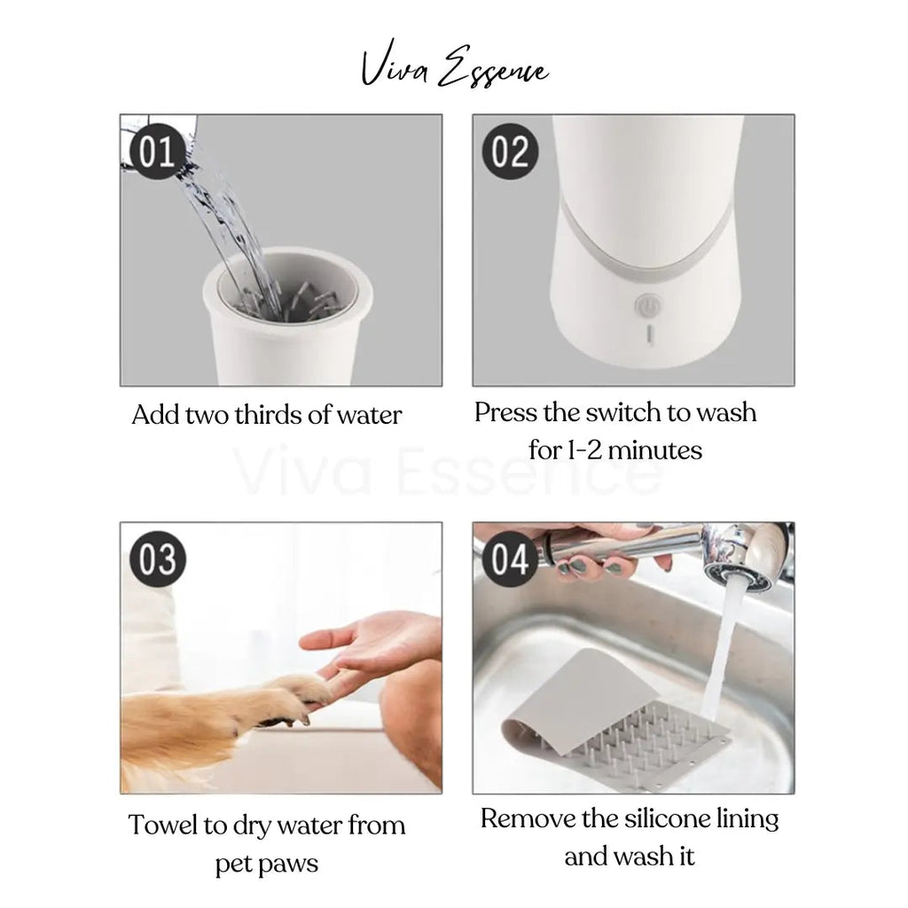 Automatic Pet Paw Cleaner - In use