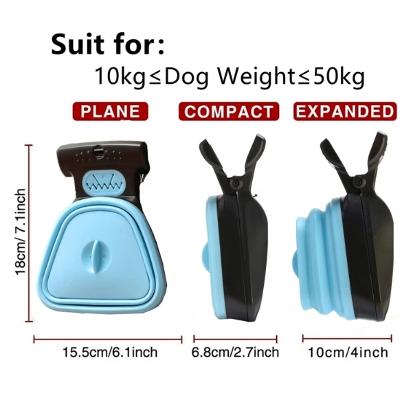 Foldable Dog Travel Pooper Scooper Size